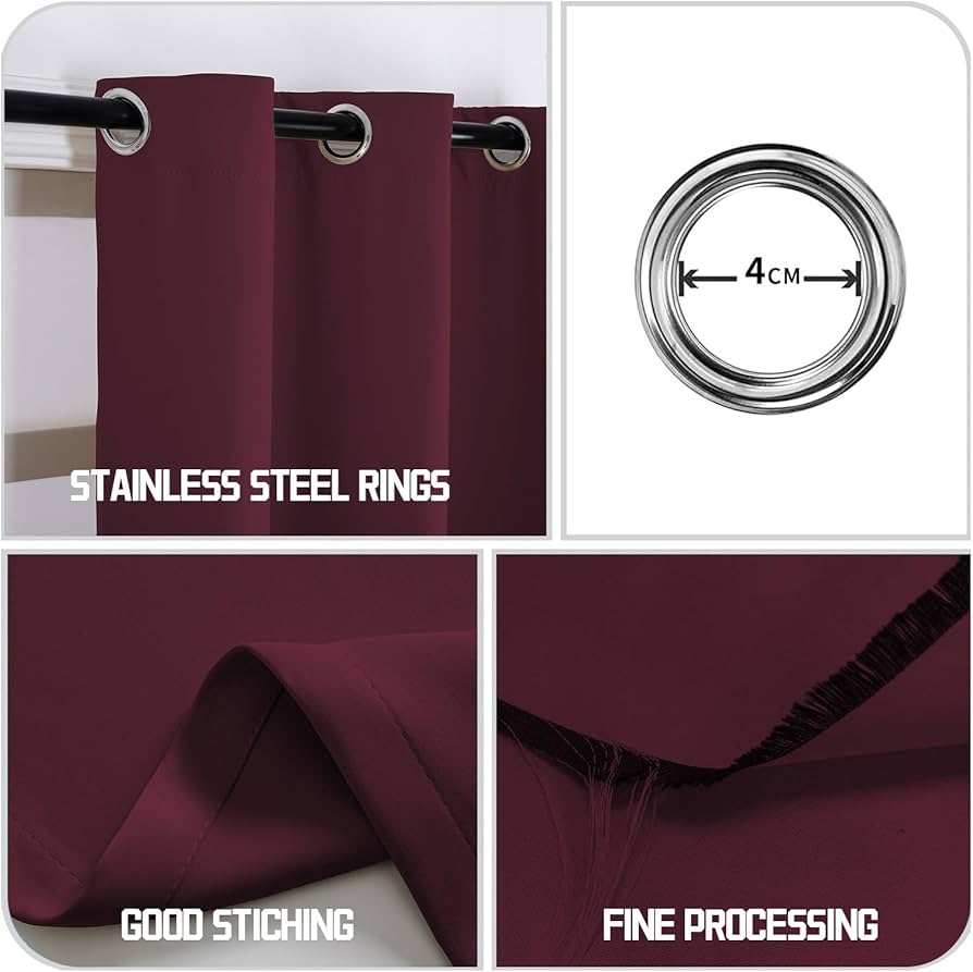 Amazon｜カーテン 2枚セット 遮光カーテン 240 x 270 cm Uvカット 断熱